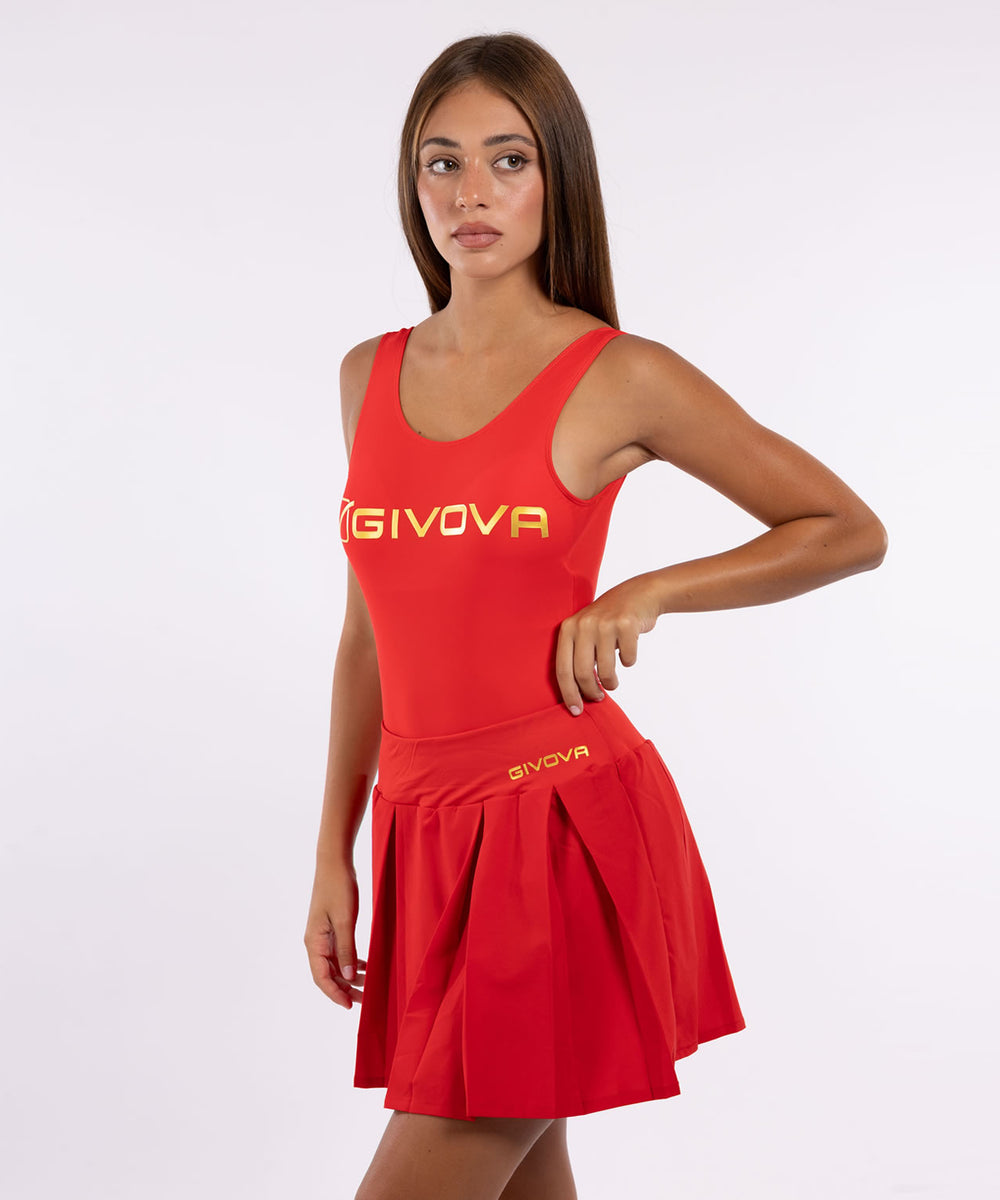 Gonna Givova Padel Fitness bianca da donna per partite di padel e sedute in sala Givova Gonne Planet Sport Italia