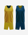Completo Givova Kit Double in Mesh - GIALLO/AZZURRO