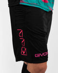 Completo Givova Kit Portiere Difesa - VERDE PETROLIO/FUXIA FLUO