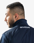 Tuta Givova One Full Zip Polarfleece - BLU/BIANCO