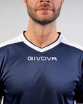 Maglia Givova Shirt Revolution Interlock - BLU/BIANCO