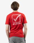 T-Shirt Givova Cotone Cubo - ROSSO