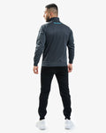 Tuta Givova One Full Zip Polarfleece - GRIGIO SCURO/TURCHESE