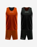 Completo Givova Kit Double in Mesh - ARANCIO/NERO