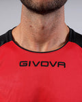 Maglia Givova Shirt Capo Interlock Bambino - ROSSO/NERO