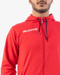 Tuta Givova King Cotone Terry (Poker) - ROSSO/BLU