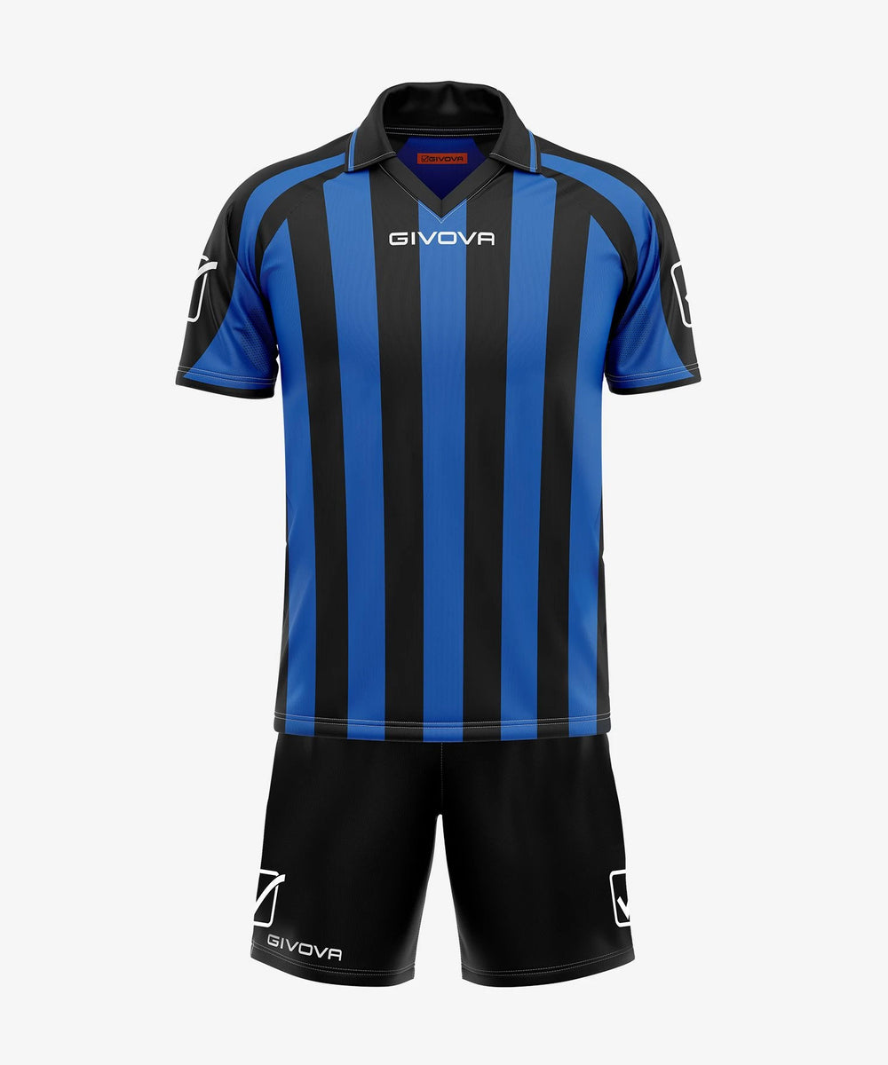 Completo Givova Kit Supporter MC - NERO/AZZURRO Givova Kit Planet Sport Italia