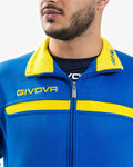 Tuta Givova One Full Zip Polarfleece - AZZURRO/GIALLO