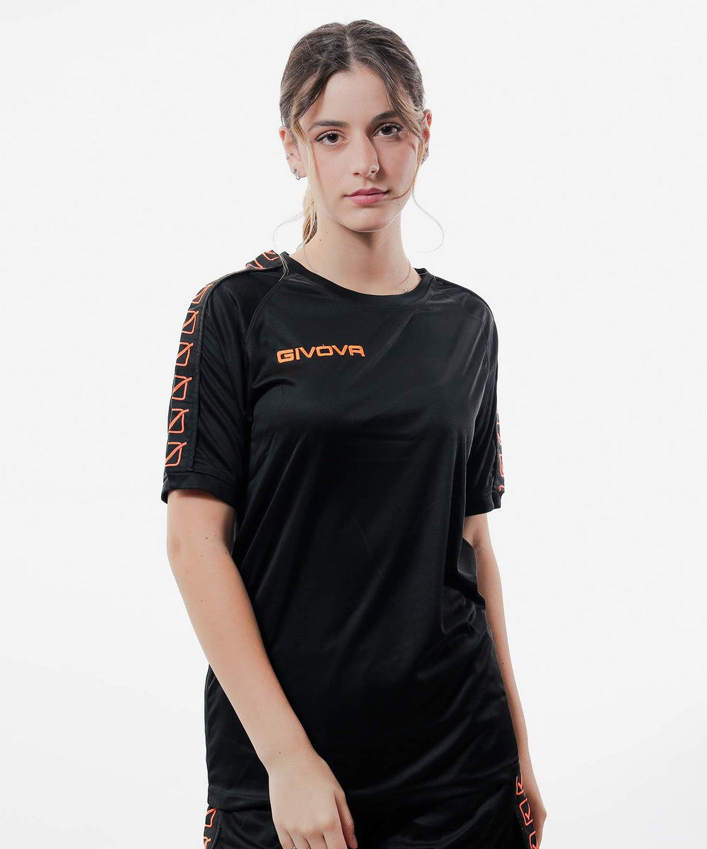 NERO/ARANCIO FLUO Givova Maglie e T-Shirt Planet Sport Italia
