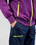 Tuta Givova Winner Microfibra - VIOLA/ GIALLO FLUO