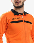 Tuta Givova One Full Zip Polarfleece - ARANCIO/NERO