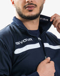 Tuta Givova One Full Zip Polarfleece - BLU/BIANCO