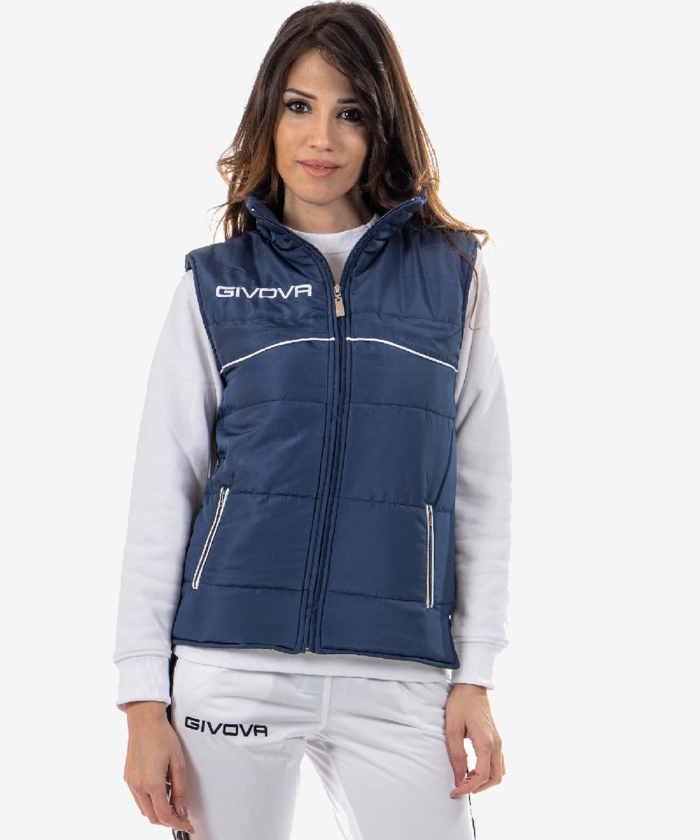 Smanicato Givova Cold blu da indossare sopra la felpa in panchina Givova Giacche e Giubbotti Planet Sport Italia