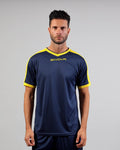 Maglia Givova Shirt Revolution Interlock blu e gialla da calcio