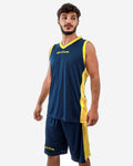 Completo Givova Kit Power Interlock - BLU/GIALLO