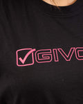 T-Shirt Givova Cotone Mondo - NERO/FUXIA
