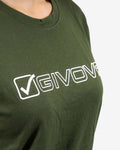 T-Shirt Givova Cotone Mondo - VERDE MILITARE/BIANCO
