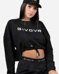 Maglia Givova Shirt Donna Scollo a Barca Manica Lunga - NERO