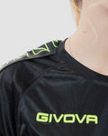 T-Shirt Givova Poly Band - NERO/GIALLO FLUO