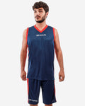 Completo Givova Kit Power Interlock - BLU/ROSSO
