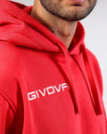 Felpa Givova con Cappuccio New - ROSSO