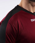 Maglia Givova Shirt Revolution Interlock - GRANATA/NERO