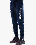 Pantalone Givova Cotone Mod. Moon Big Logo - BLU