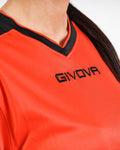 Maglia Givova Shirt Revolution Interlock - ARANCIO/NERO