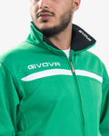 Tuta Givova One Full Zip Polarfleece - VERDE/NERO