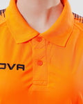 Polo Givova Club - ARANCIO FLUO/NERO