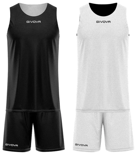 Completo Givova Kit Double in Mesh - NERO/BIANCO
